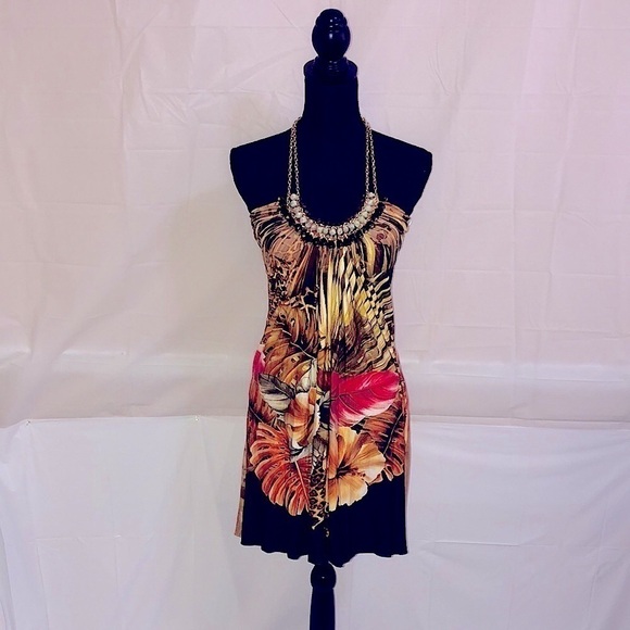 SKY Halter Top Floral Dress Size Small - Picture 3 of 8